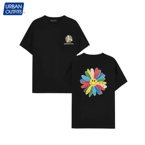 Áo Thun Nam Tay Lỡ Form Rộng URBAN OUTFITS Cổ Tròn Unisex Big Size 100kg In Hoa Cúc 100% Cotton URBAN OUTFIT ATO05