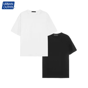 Áo Thun Nữ Tay Lỡ Form Rộng URBAN OUTFITS Cổ Tròn Unisex Big Size 90kg Trơn Đẹp 100% Cotton Gân URBAN OUTFIT ATO02