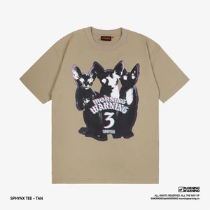 Áo thun Morning Warning Sphynx Tee Tan - Áo Thun Unisex Form Rộng Tay Lỡ Oversize Cotton 100% Local Brand