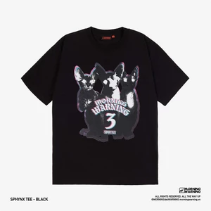 Áo thun Morning Warning Sphynx Tee Black - Áo Thun Unisex Form Rộng Tay Lỡ Oversize Cotton 100% Local Brand