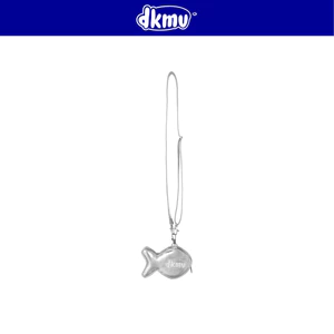 Túi mini đeo chéo nữ hình Cá xinh DKMV chất liệu da kháng nước in logo khóa kéo hình Cá màu bạc Fishy Pouch|K-B37-BA