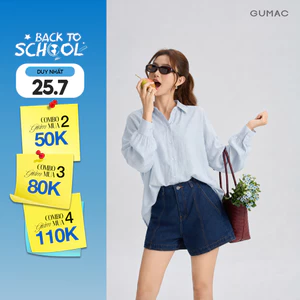 Áo Sơ Mi Nữ Gmorning - GUMAC Form Suông Tay Dài YAG06012