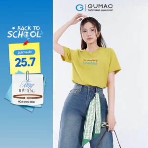 Áo Thun Nữ GUMAC Form Regular Cổ Tròn Tay Ngắn  Thoải Mái Năng Động Cho Mọi Hoạt Động ATF07051