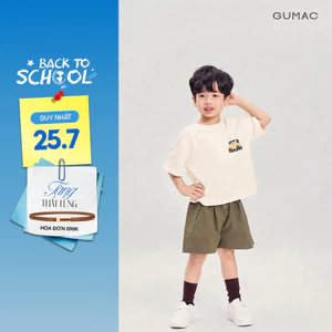 Áo Thun Bé Trai GUMAC Form Suông In Nhiệt Cotton Co Giãn ATKG04086