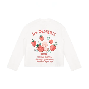 TheGlam CHÍNH HÃNG - Áo Thun Tay Dài UNISEX "Sweet Strawberry" Raglan Form Boxy - TS05-01