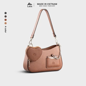 Túi LATA (Thời trang nữ Vintage phối ví trái tim kèm gương mini size 24 - Túi đeo chéo HN136)