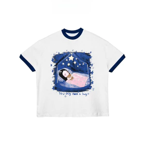 TheGlam CHÍNH HÃNG - Áo Thun Ringer Tee "SWEET DREAMS" Trắng Xanh Navy Form Boxy UNISEX Nam Nữ - TS07-15