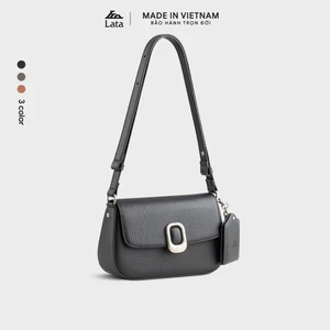 Túi Lata (Thời trang nữ khóa oval phối gương mini - Túi đeo chéo da HN144)