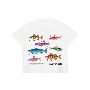 TheGlam CHÍNH HÃNG - Áo Thun Trắng Boxy "CRITTERS" UNISEX Áo Hè - TS04-02
