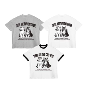 TheGlam CHÍNH HÃNG - Áo Thun Mèo Cute “TWO CATS” UNISEX Form Boxy - TS04-18