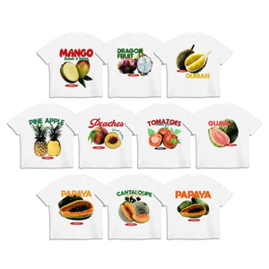 TheGlam CHÍNH HÃNG - Áo Thun Trắng Form Boxy "FRUIT GARDEN COLLECTION" UNISEX BST Áo Hè Trái Cây - TS01