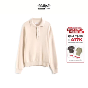 Áo Polo Dệt Kim Tay Dài Nam Form Loose - Routine 10F25KNI007