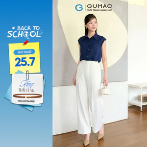 Quần Tây Nữ GUMAC Ống Suông Thanh Lịch Lưng Rời Hai Con Đỉa Chỉn Chu Hiện Đại QF11044