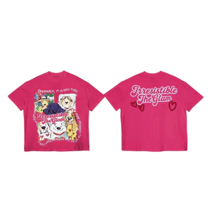 TheGlam CHÍNH HÃNG - Áo Thun Hồng "IRRESISTIBLE THEGLAM" Form Boxy UNISEX LocalBrand - TS07-07