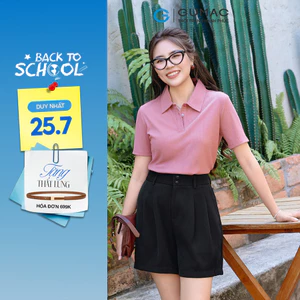 Áo Polo Nữ Basic GUMAC Form Suông Tay Ngắn Thanh Lịch Thoải Mái PLF03003