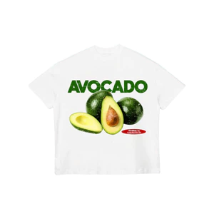 TheGlam CHÍNH HÃNG - Áo thun Trắng "BƠ" Form Boxy UNISEX - Áo Thun Avocado - TS01-07