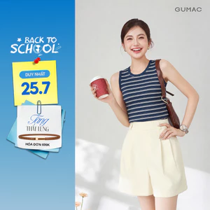 Áo Tanktop Nữ GUMAC orm Slimfit Ôm Vừa Cổ Tròn Viền Tệp Tinh Tế Phong Cách Trẻ Trung Hiện Đại LATG05049