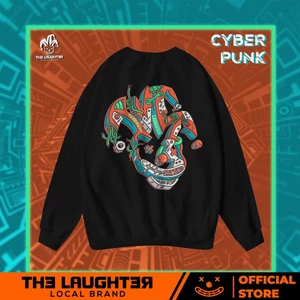 Local brand The Laughter - CyberPunk Áo DÀI TAY SWEATER - NỈ DA CÁ