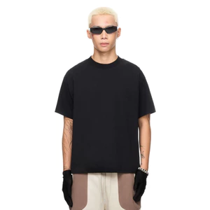 Áo thun nam Boxy Fit basic màu đen tay ngắn - BEUTER Blank Black Boxy T-shirt