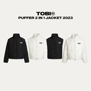 Áo khoác phao 2 cách mặc chần bông TOBI