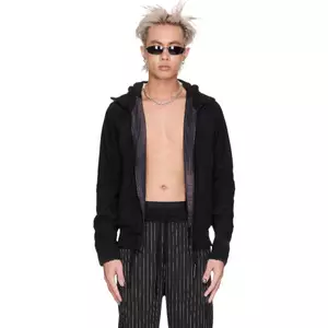Áo Khoác Dây Kéo Beuter Black Paneled Riversible Hoodie