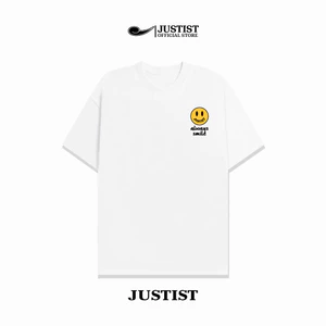 Áo thun Justist Localbrand Unisex ALWAYS SMILE Basic Tay Ngắn Chất Cotton TSJT077