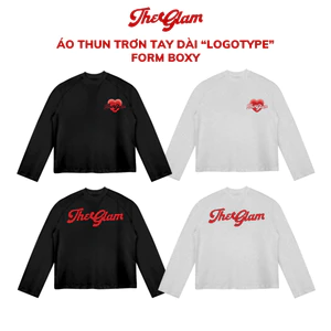 TheGlam CHÍNH HÃNG - Áo Thun Tay Dài "LOGOTYPE" Raglan UNISEX - Màu Đen/Xám Tiêu - TS02-12