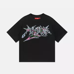 Áo thun NEEDS OF WISDOM Glitch Tee - Black - Local Brand Chính Hãng