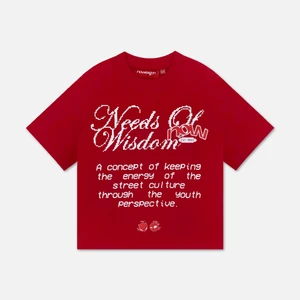 Áo thun NEEDS OF WISDOM Script Tee - Red - Local Brand Chính Hãng