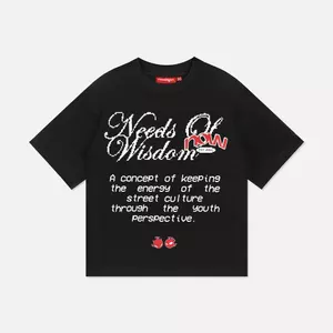 Áo thun NEEDS OF WISDOM Script Tee - Black - Local Brand Chính Hãng
