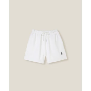 ELEVEN - Quần shorts nam vải nỉ chân cua 11 logo màu trắng