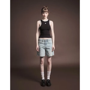 Eleven - Áo Tank Top Viền Tương Phản Thêu Mono | Màu Đen