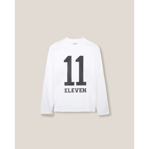 ELEVEN - Áo thun dài tay in số 11 màu Trắng