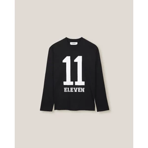 ELEVEN - Áo thun dài tay in số 11 màu Đen