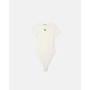 Eleven - Bodysuit Cổ Tròn Thêu Mono | Màu Trắng