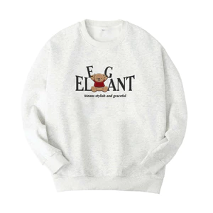 Áo sweater Elegant nỉ bông nam nữ form rộng, Áo nỉ bông tay dài dày dặn cực ấm