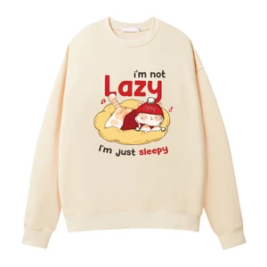 Áo Sweater VATO Lazy Cat Uniex From Rộng Basic Chất Liệu Nỉ Siêu Dày Mềm Mại Không Xù Lông