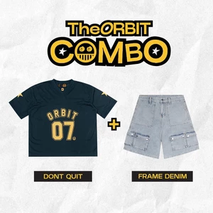 COMBO Áo Jersey DON'T QUIT NUMBER 07 + FRAME DENIM SHORT - Local Brand Chính Hãng