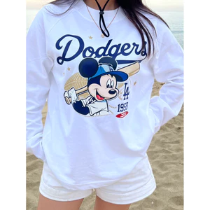 TheGlam CHÍNH HÃNG - Áo Thun Tay Dài Trắng CHUỘT "MICKEY" Raglan UNISEX - Áo thun Nam Nữ - TS05-16