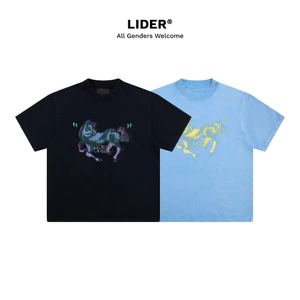 Áo Thun Tết Thiết Kế Con Ngựa Tay Ngắn Unisex LIDER ALPHA HORSE TEE