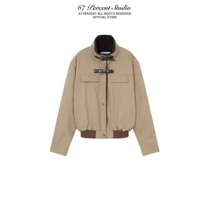 Áo Khoác Chằn Bông 2 Lớp Chất Liệu Kaki 67PERCENT/67% - SHEARLING STRAP JACKET