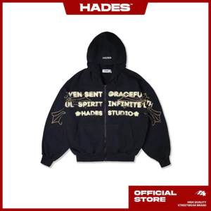 HADES HEAVEN’S CALL HOODIE ZIP - BLUE NAVY - HADES Brand chính hãng