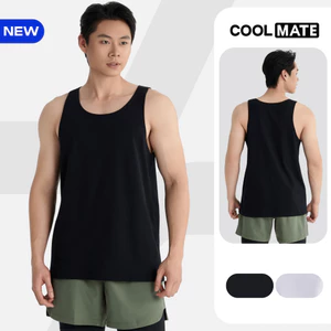 [MỚI]Áo Tanktop nam Regular Fit Cotton poly 180gsm mềm mại, chất mát, thoáng khí, co giãn Coolmate