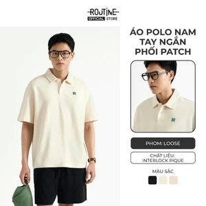 [🔥HOT] Áo Polo Nam Tay Ngắn Vải Cotton Phối Patch Form Loose - Routine 10S25POL020