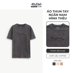 Áo Thun Tay Ngắn Nam Hình Thêu Form Regular - Routine 10F25TSS009