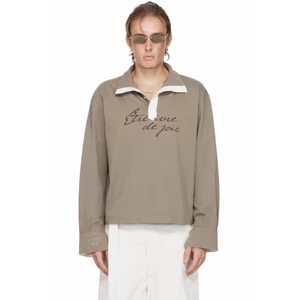 Áo Polo Tay Dài ‘Être ivre de joie’ Màu Xanh Rêu - BEUTER® x PALLADIUM ‘Être ivre de joie’ LONG SLEEVE POLO - MOSS GREEN
