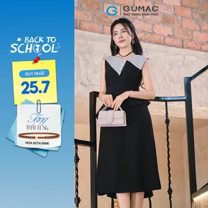 Đầm nữ GUMAC peplum phối cổ DF01082