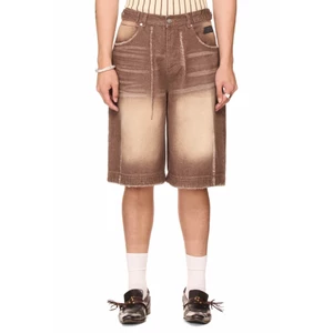 Quần short jean wash – BEUTER® WASHED DENIM SHORTS - BROWN