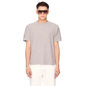 Áo thun cổ viền phối màu xám - BEUTER® RINGER T-SHIRT - GREY