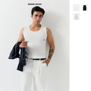  Áo Tanktop Slimfit Cord Sideword, Chất Vải Thun Gân Thoải Mái,TT0017, SOME HOW STORE